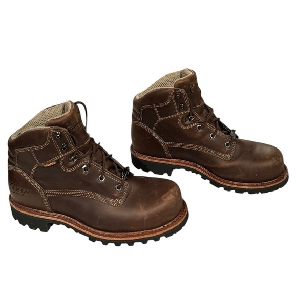 CHIPPEWA Men’s Bolville 6” Comp Toe Waterproof Met Guard Workboot Brown Size 8 - Picture 2 of 9